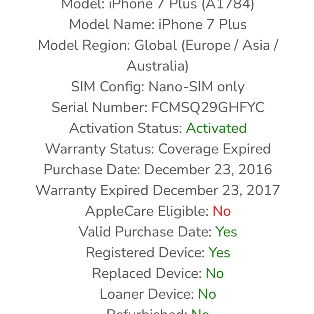 iPhone 7 Plus 128GB Rose Gold Unlocked No Power Read As IS